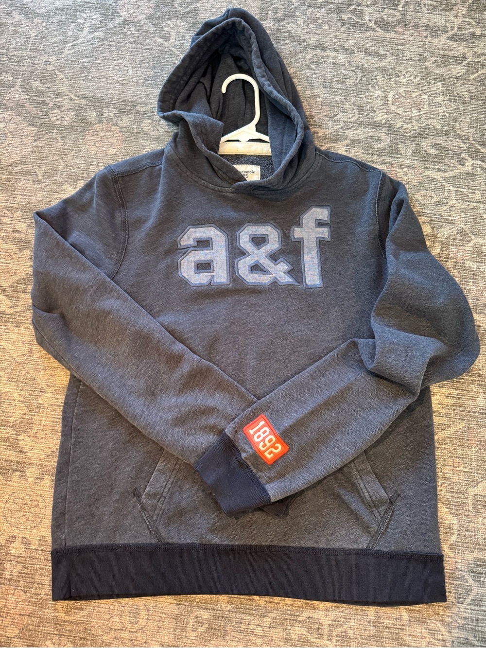 abercrombie kids Navy Blue Hooded Sweatshirt with A&F Patch 15/16